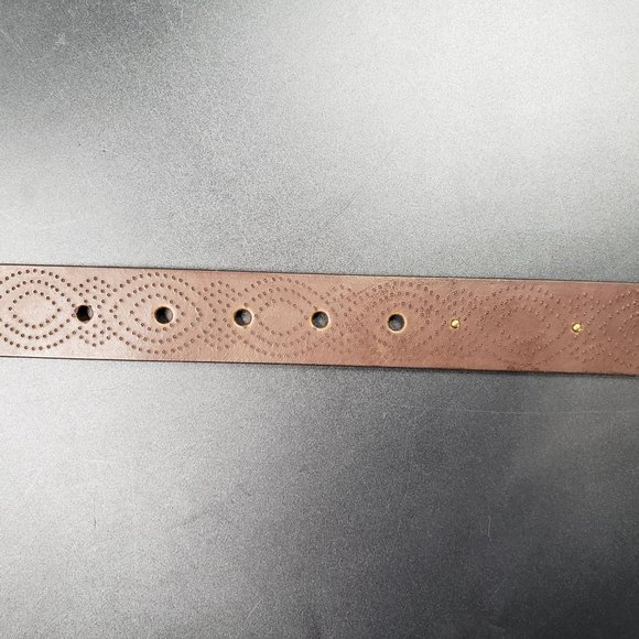 Universal Thread Womens Belt Brown Leather Studded - Picture 4 of 6
